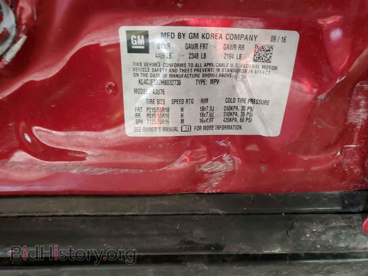 2017 BUICK ENCORE - VIN: KL4CJESB7HB032735 - Фото 10