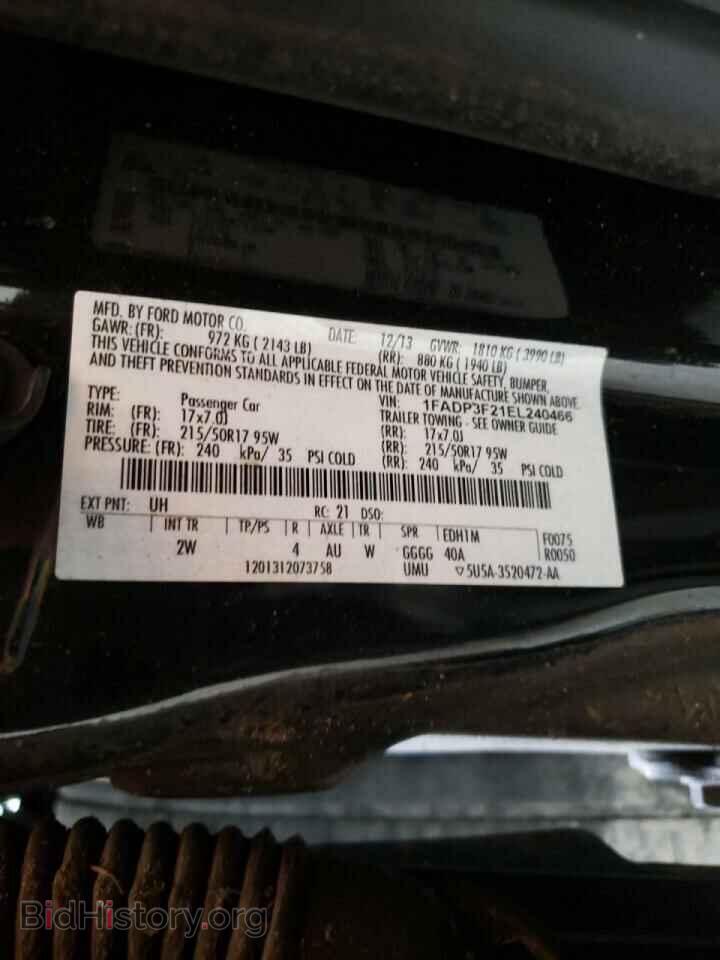 2014 FORD FOCUS - VIN: 1FADP3F21EL240466 - Фото 10
