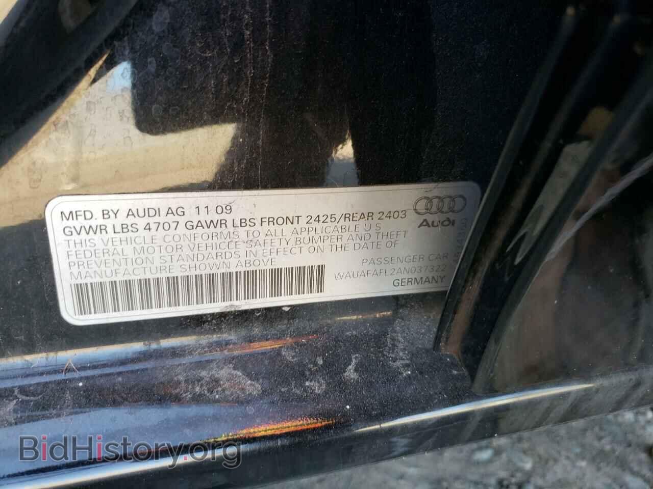 2010 AUDI A4 - VIN: WAUAFAFL2AN037322 - Фото 12