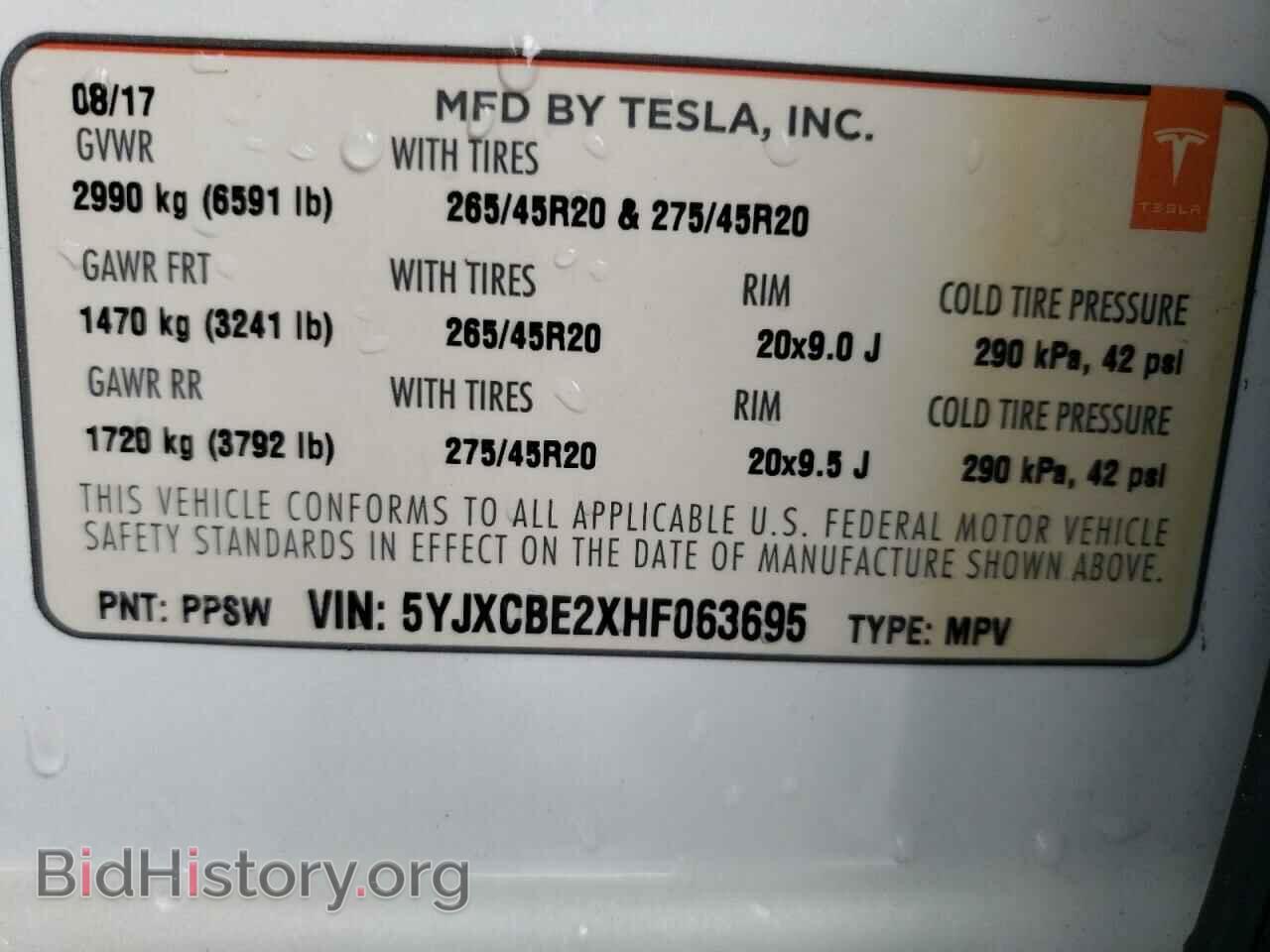2017 TESLA MODEL X - VIN: 5YJXCBE2XHF063695 - Photo 10