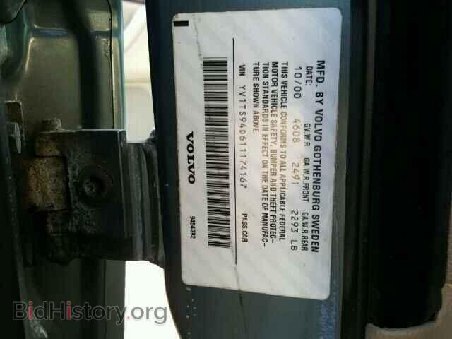 2001 VOLVO S80 - VIN: YV1TS94D611174167 - Фото 10