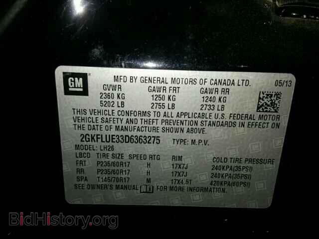 2013 GMC TERRAIN - VIN: 2GKFLUE33D6363275 - Photo 10