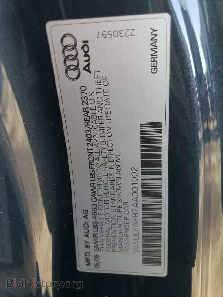 2010 AUDI A5 - VIN: WAULFAFR7AA001002 - Фото 12