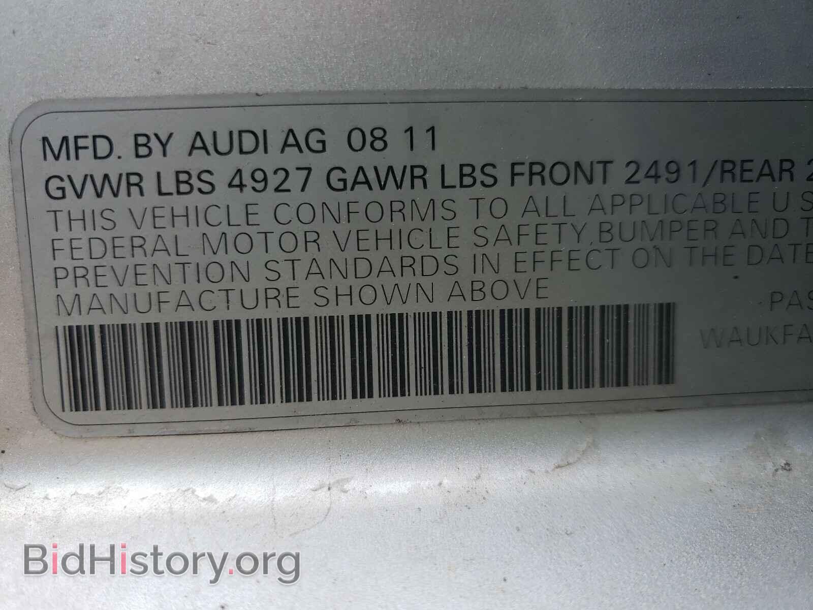 2012 AUDI A4 - VIN: WAUKFAFL3CN006653 - Фото 10