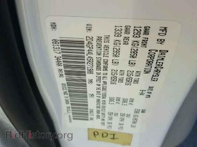 2005 DODGE CARAVAN - VIN: 2D4GP44L45R271908 - Photo 9