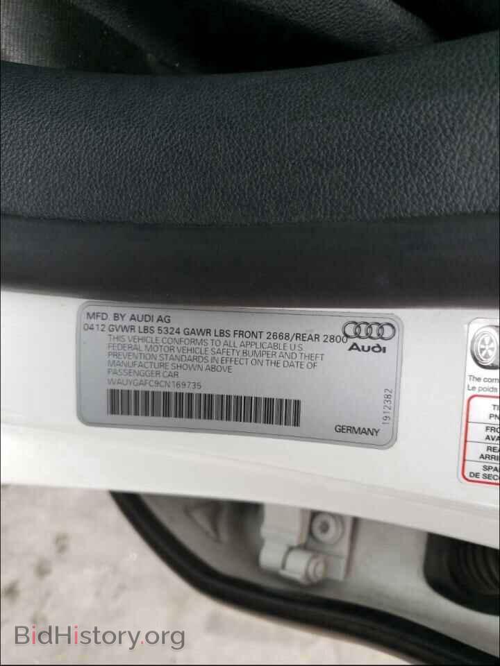 2012 AUDI A7 - VIN: WAUYGAFC9CN169735 - Фото 10