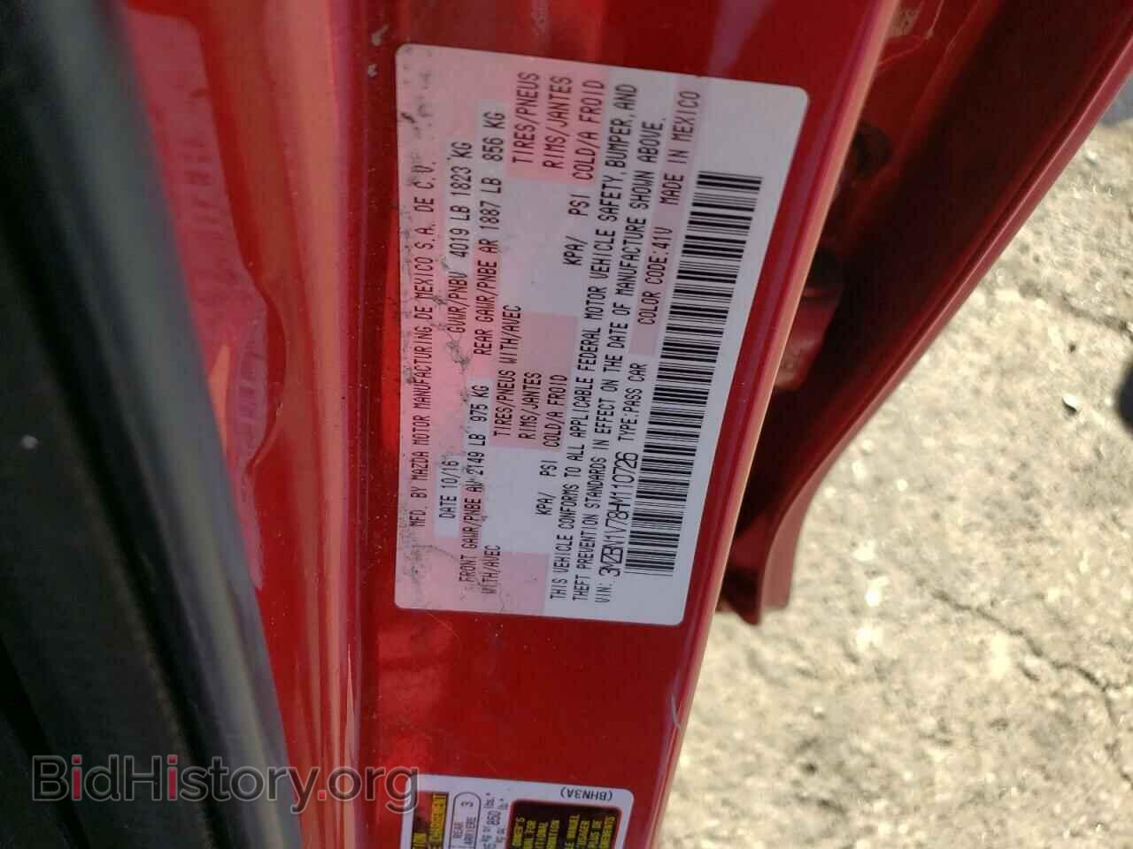 2017 MAZDA 3 - VIN: 3MZBN1V78HM110726 - Photo 12