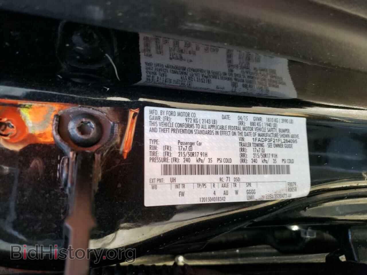 2015 FORD FOCUS - VIN: 1FADP3F21FL284095 - Фото 10