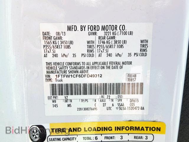 2013 FORD F150 - VIN: 1FTFW1CF6DFD49312 - Фото 10