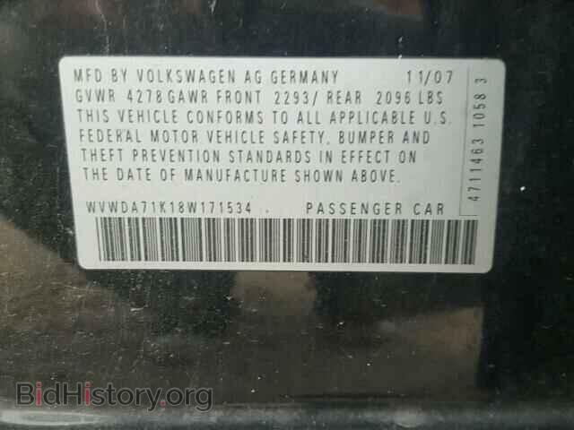 2008 VOLKSWAGEN RABBIT - VIN: WVWDA71K18W171534 - Фото 10
