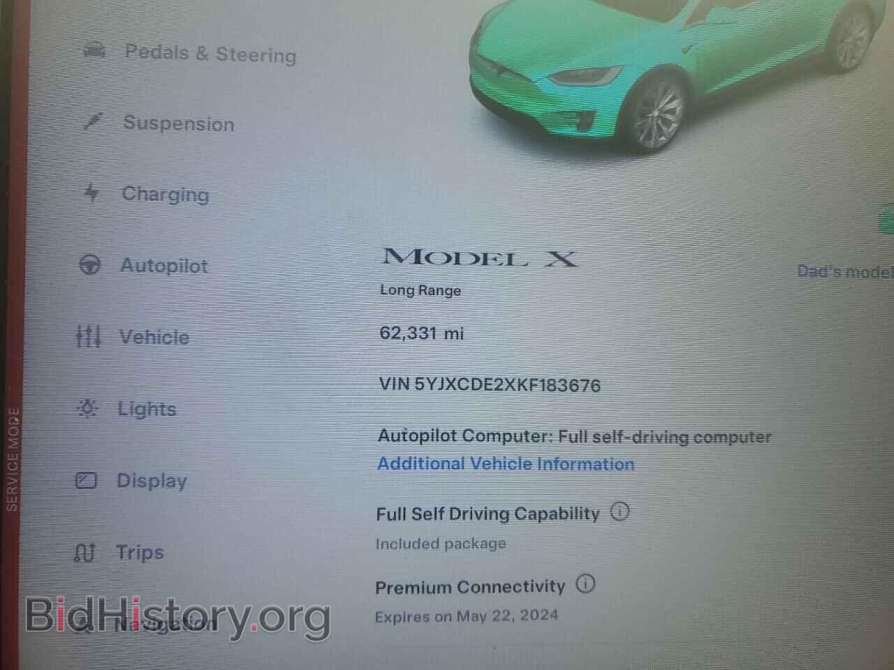 2019 TESLA MODEL X - VIN: 5YJXCDE2XKF183676 - Photo 9