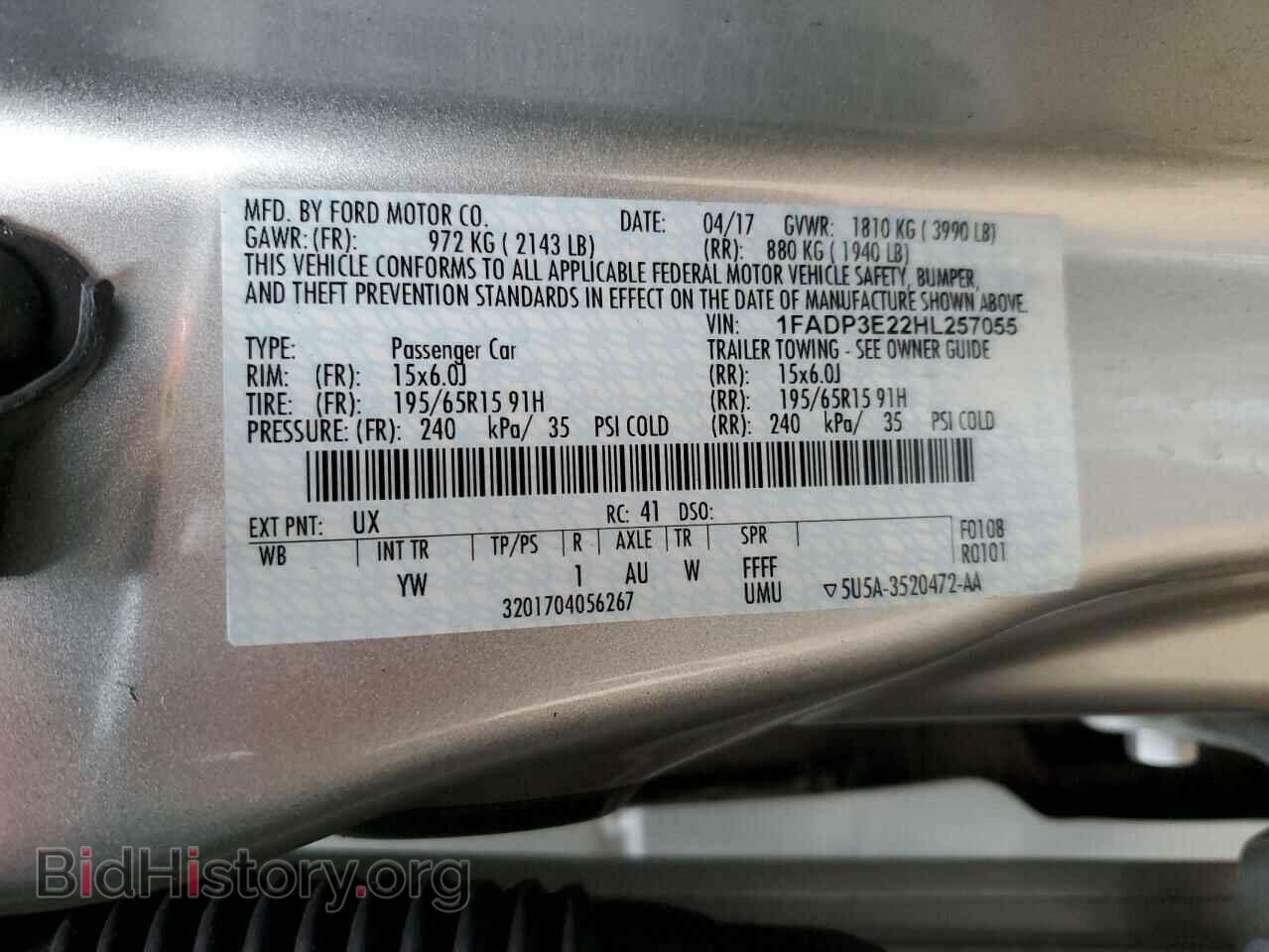 2017 FORD FOCUS - VIN: 1FADP3E22HL257055 - Photo 13