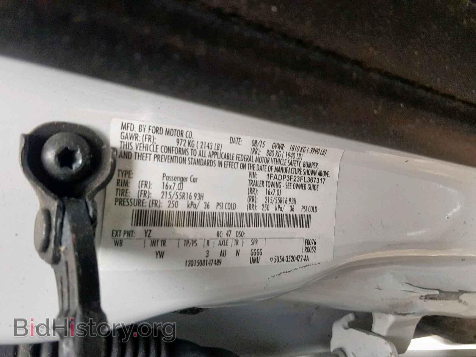 2015 FORD FOCUS SE - VIN: 1FADP3F23FL367317 - Фото 10