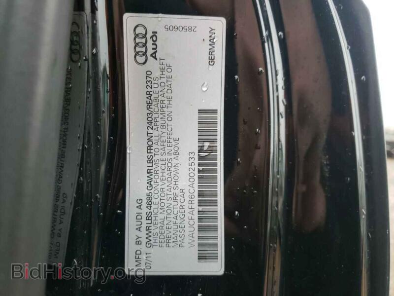 2012 Audi A5 (VIN WAUCFAFR6CA002533) — photo 10 of 10