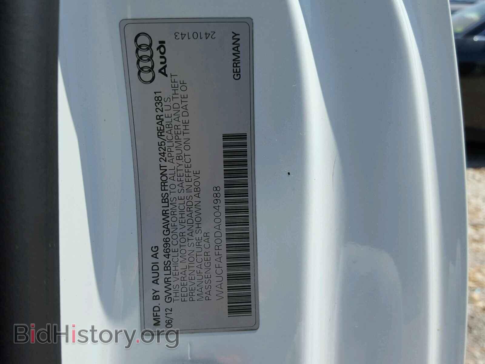 2013 AUDI A5 PREMIUM - VIN: WAUCFAFR0DA004988 - Photo 10