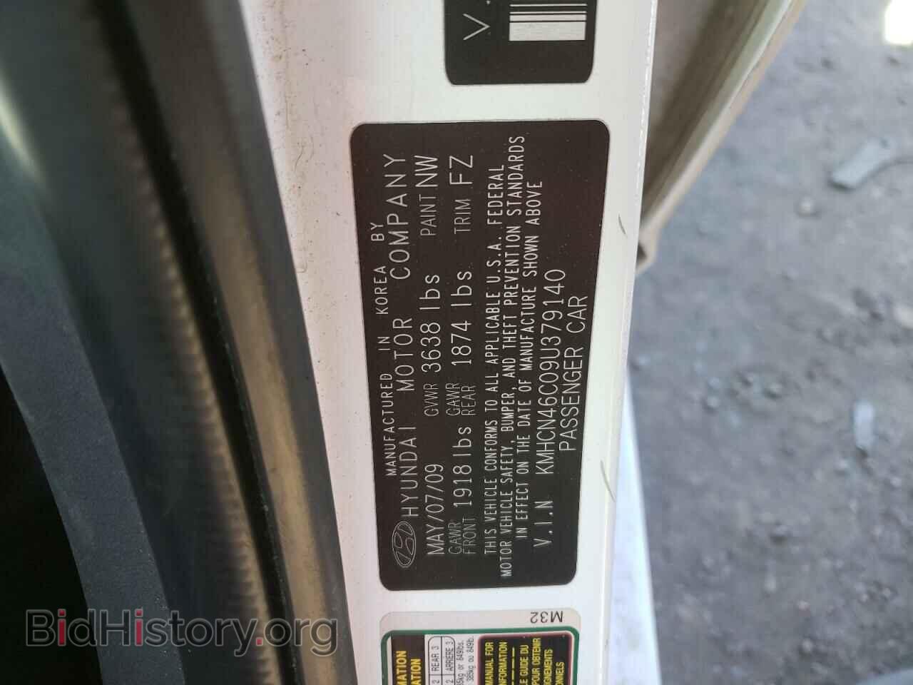 2009 HYUNDAI ACCENT - VIN: KMHCN46C09U379140 - Фото 10