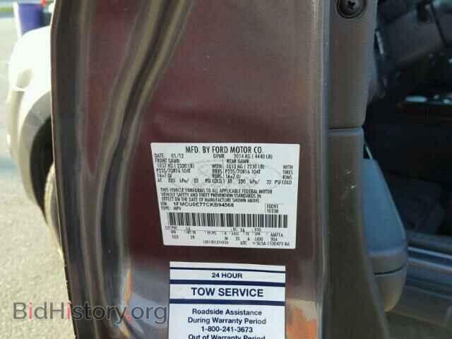 2012 FORD ESCAPE - VIN: 1FMCU0E77CKB94568 - Фото 10