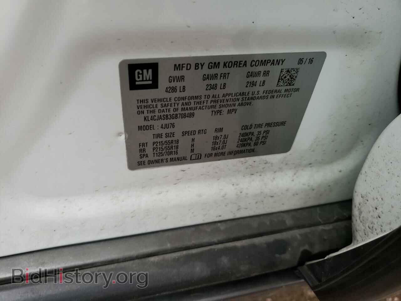 2016 BUICK ENCORE - VIN: KL4CJASB3GB708489 - Photo 13