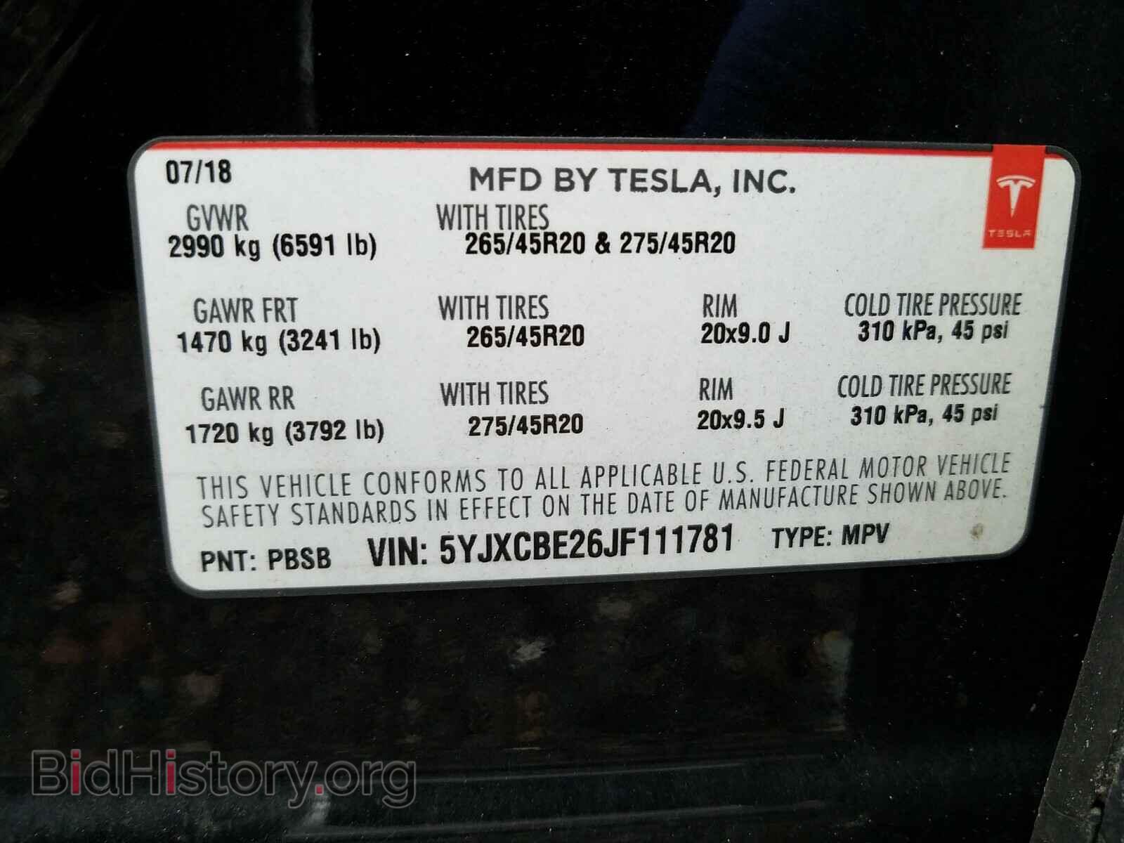 2018 TESLA MODEL X - VIN: 5YJXCBE26JF111781 - Photo 10
