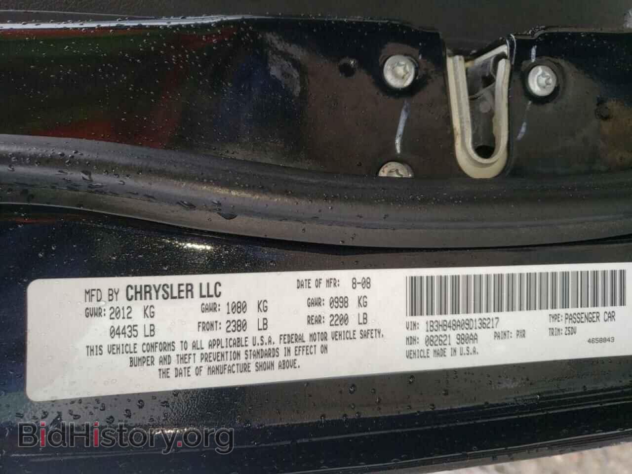 2009 DODGE CALIBER - VIN: 1B3HB48A09D136217 - Фото 10