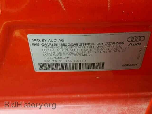2007 AUDI A4 - VIN: WAUDF78E37A104119 - Photo 10