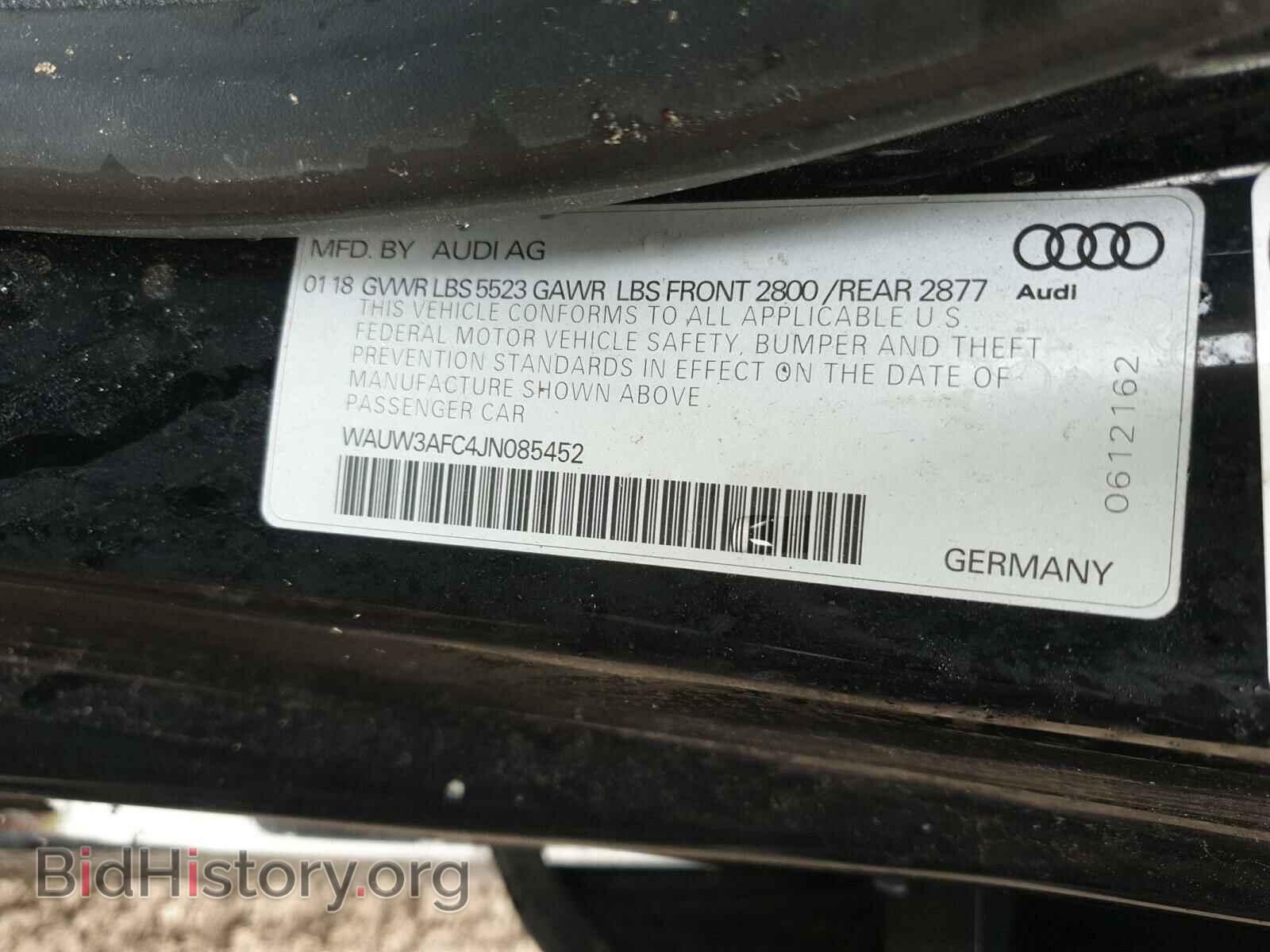 2018 AUDI A7 - VIN: WAUW3AFC4JN085452 - Фото 10