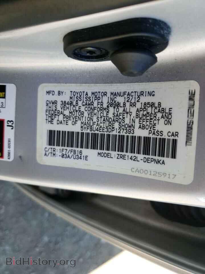 2013 TOYOTA COROLLA - VIN: 5YFBU4EE3DP127393 - Фото 10