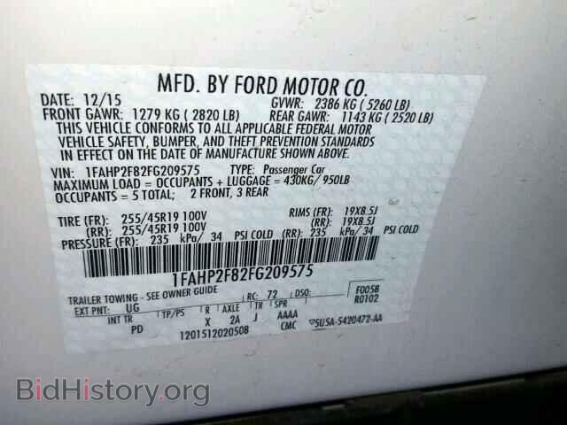 2015 FORD TAURUS - VIN: 1FAHP2F82FG209575 - Фото 10