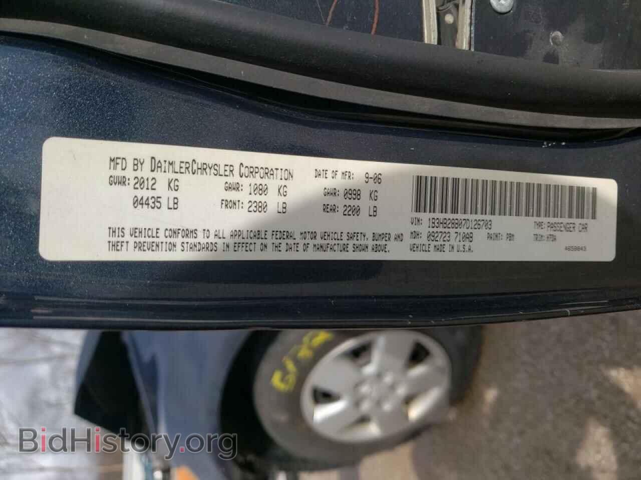 2007 DODGE CALIBER - VIN: 1B3HB28B07D126703 - Photo 10