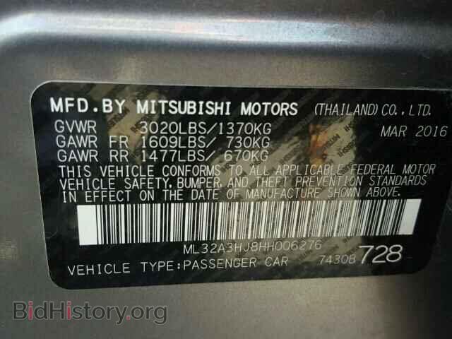 2017 MITSUBISHI MIRAGE - VIN: ML32A3HJ8HH006276 - Фото 10