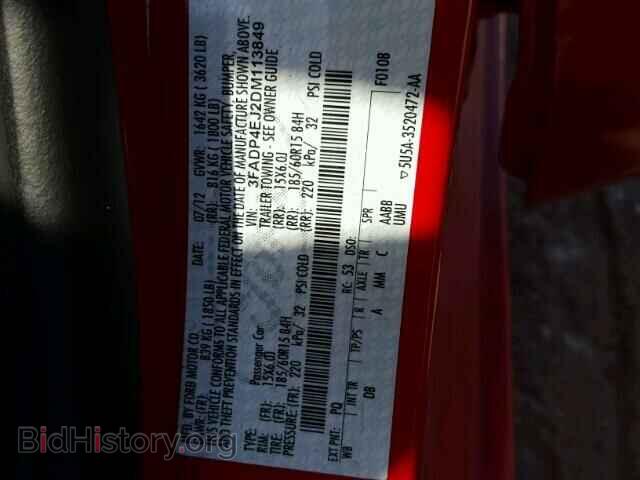 2013 FORD FIESTA - VIN: 3FADP4EJ2DM113849 - Фото 10