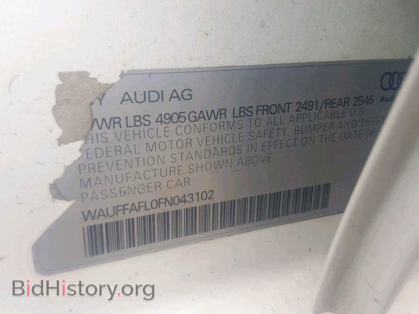 2015 AUDI A4 - VIN: WAUFFAFL0FN043102 - Photo 10