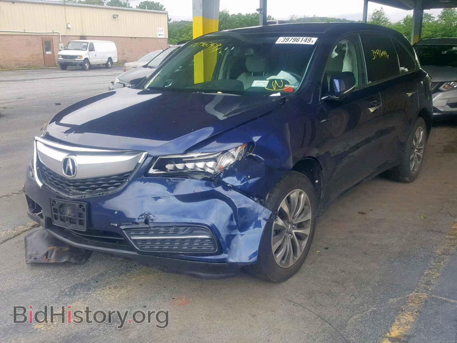 2014 ACURA MDX - VIN: 5FRYD4H49EB005663 - Фото 2