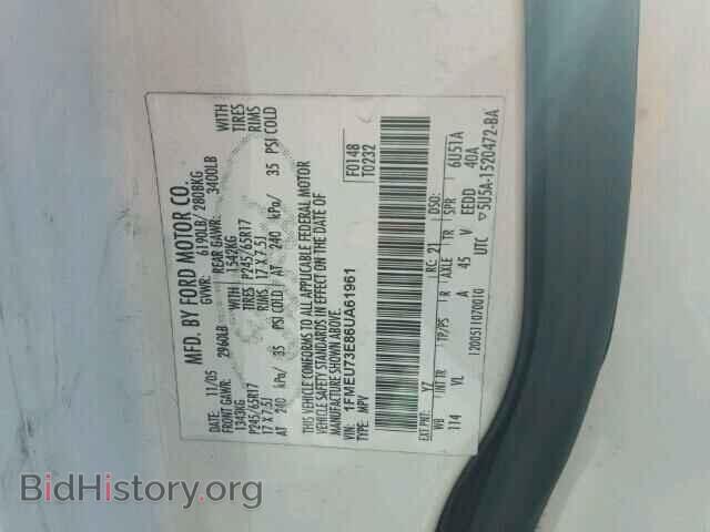 2006 FORD EXPLORER - VIN: 1FMEU73E86UA61961 - Фото 10