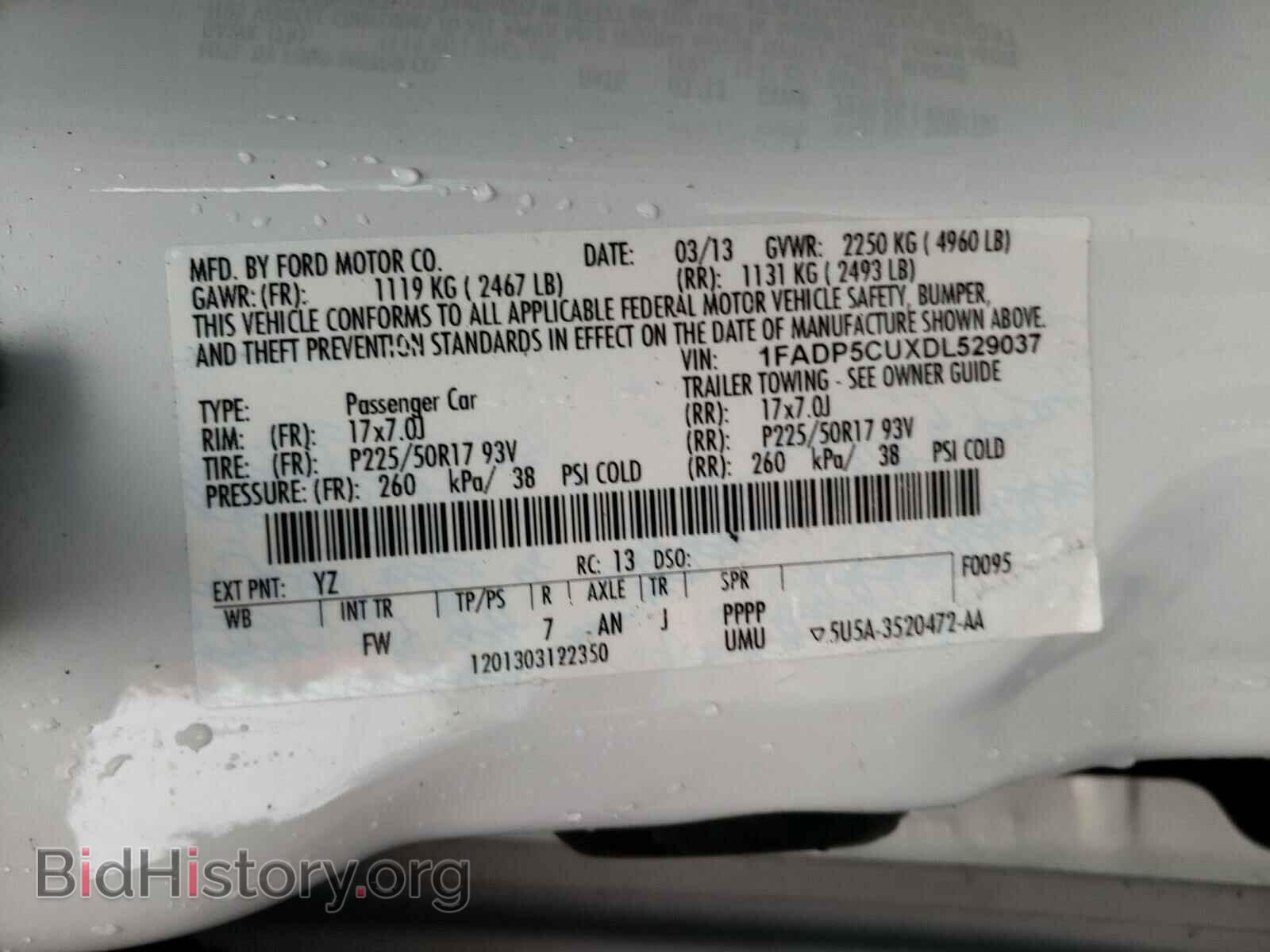 2013 FORD CMAX - VIN: 1FADP5CUXDL529037 - Фото 10