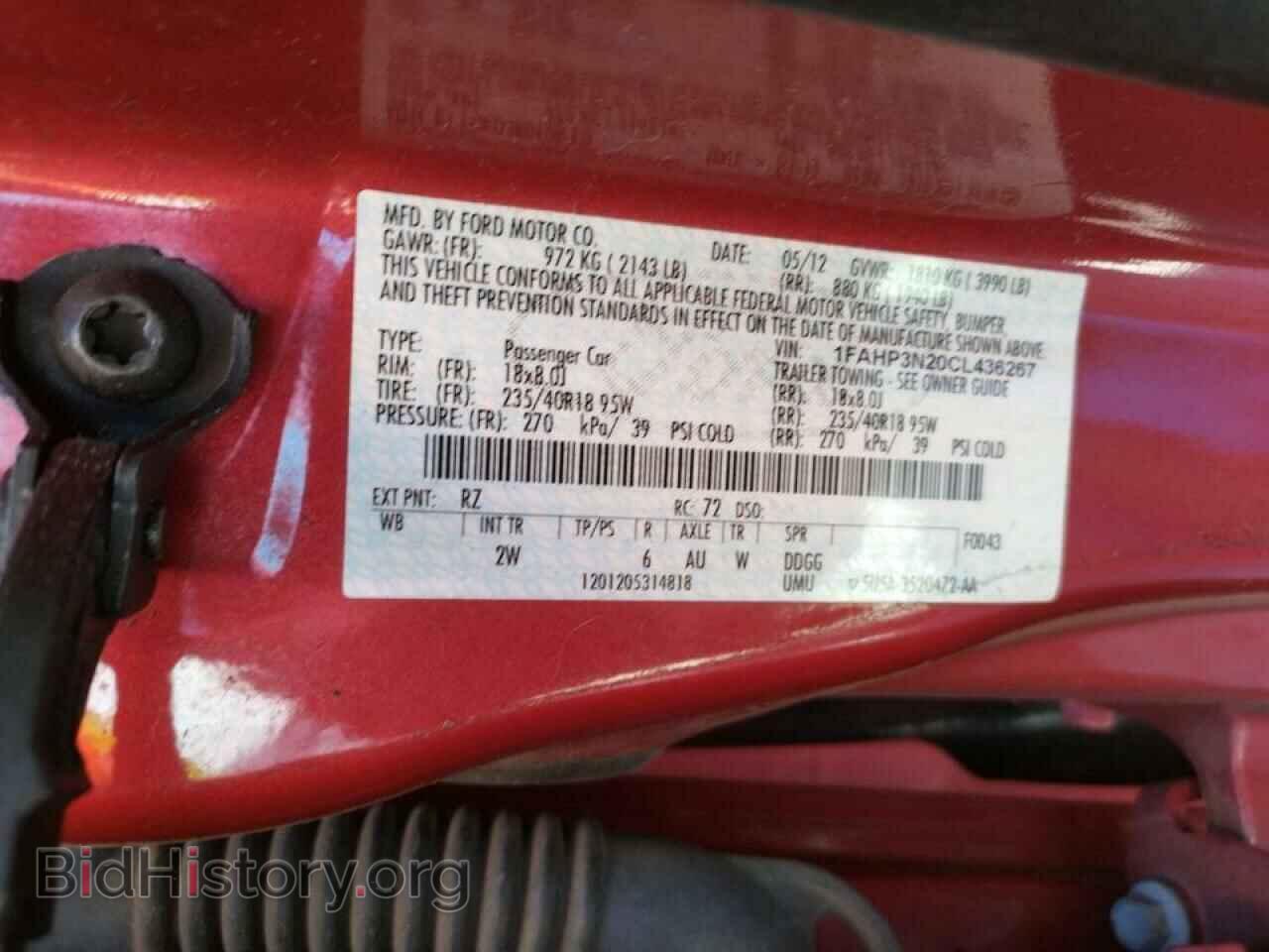 2012 FORD FOCUS - VIN: 1FAHP3N20CL436267 - Фото 10