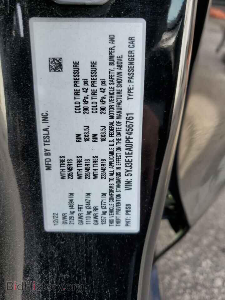 2023 TESLA MODEL 3 - VIN: 5YJ3E1EA0PF456761 - Фото 12