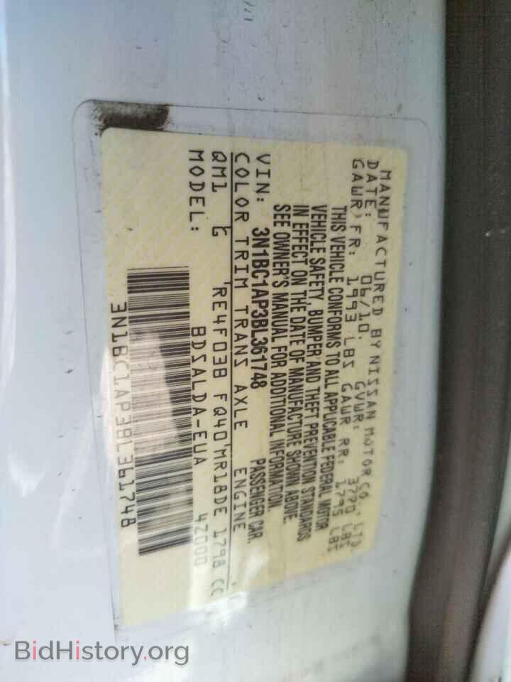 2011 NISSAN VERSA - VIN: 3N1BC1AP3BL361748 - Photo 10