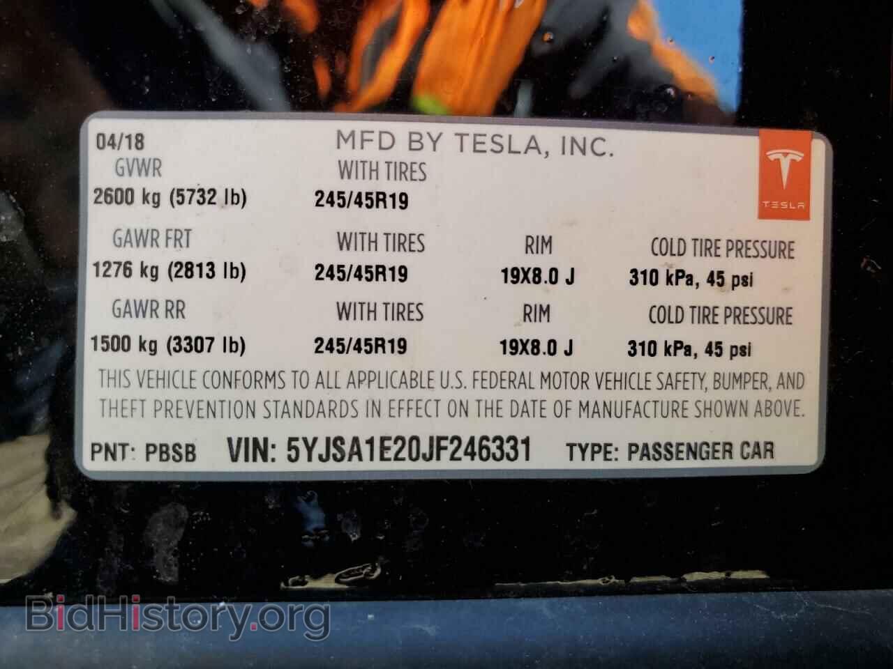 2018 TESLA MODEL S - VIN: 5YJSA1E20JF246331 - Photo 13