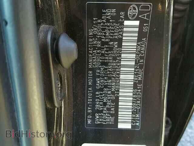 2011 TOYOTA COROLLA - VIN: 2T1BU4EEXBC676120 - Фото 10