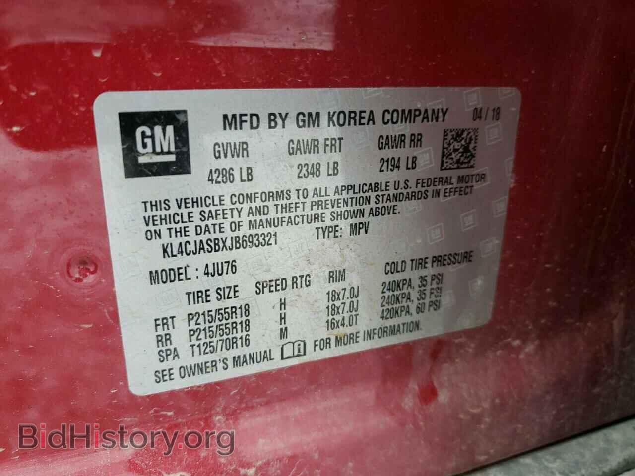 2018 BUICK ENCORE - VIN: KL4CJASBXJB693321 - Photo 10