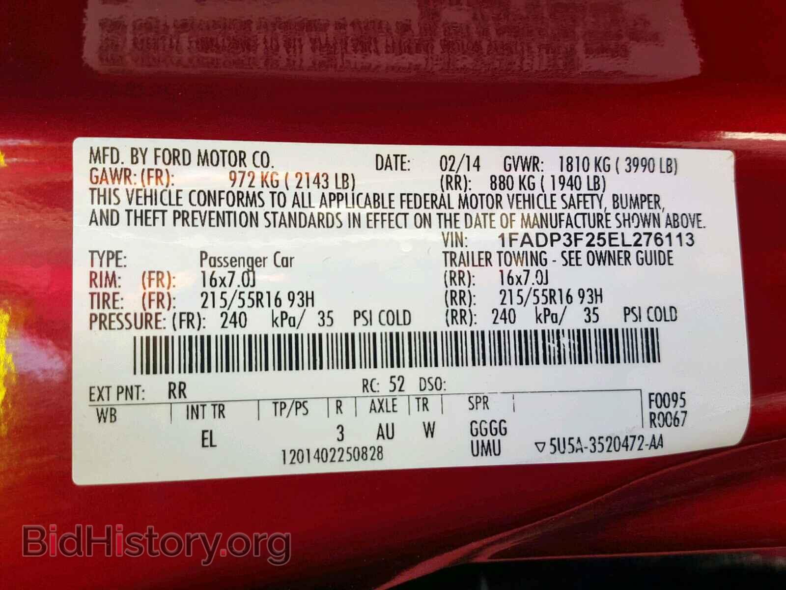 2014 FORD FOCUS SE - VIN: 1FADP3F25EL276113 - Фото 10