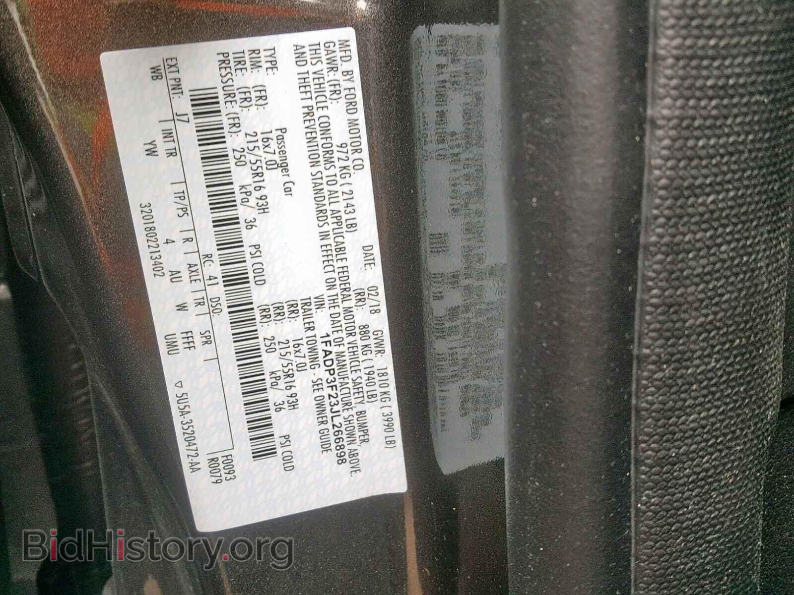 2018 FORD FOCUS SE - VIN: 1FADP3F23JL266898 - Фото 10