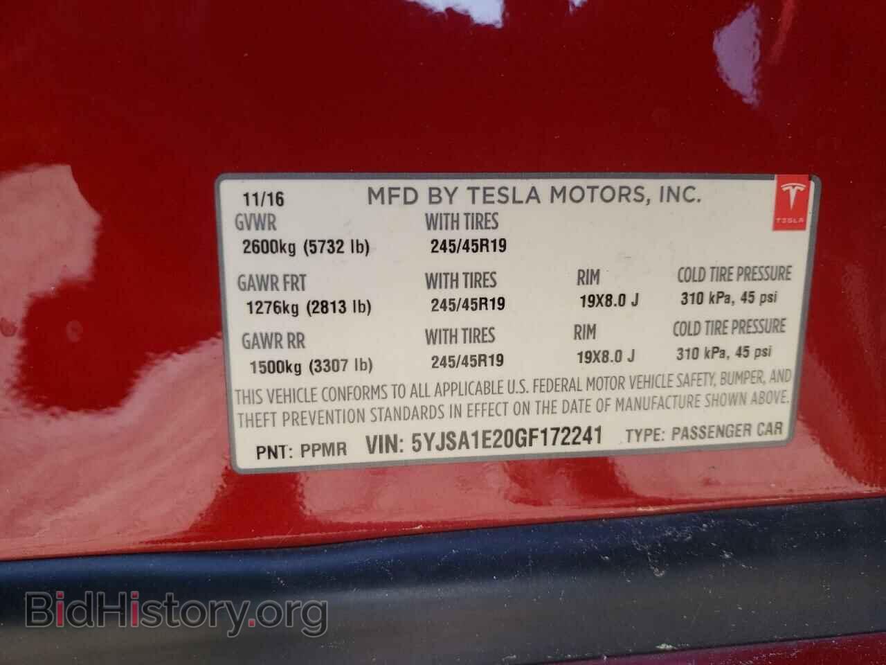 2016 TESLA MODEL S - VIN: 5YJSA1E20GF172241 - Photo 10