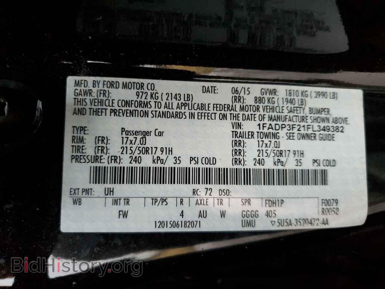 2015 FORD FOCUS - VIN: 1FADP3F21FL349382 - Фото 12