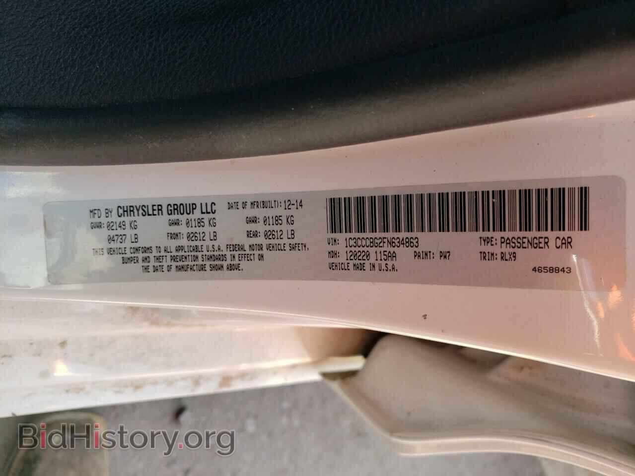 2015 CHRYSLER 200 - VIN: 1C3CCCBG2FN634863 - Фото 10