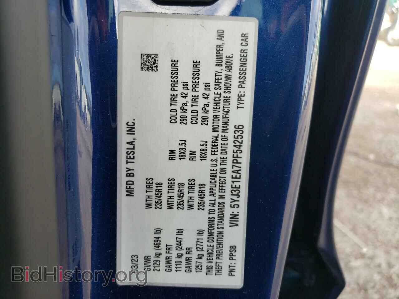 2023 TESLA MODEL 3 - VIN: 5YJ3E1EA7PF542536 - Photo 13