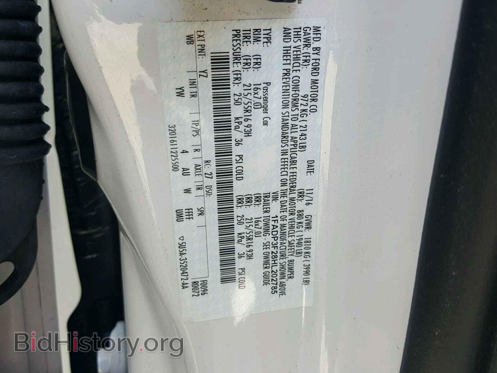 2017 FORD FOCUS - VIN: 1FADP3F28HL202785 - Фото 10