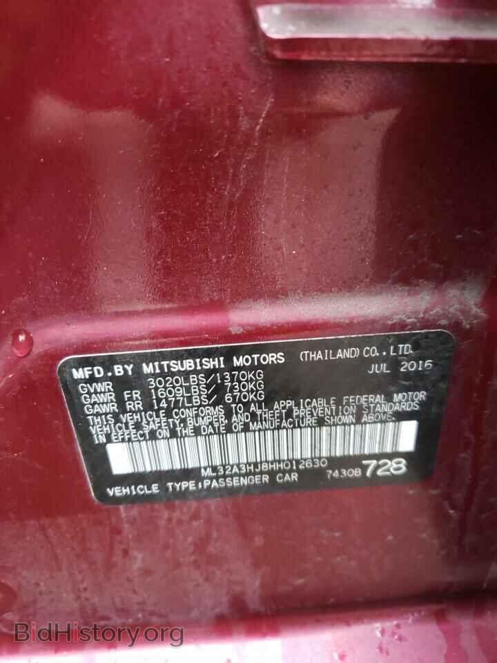 2017 MITSUBISHI MIRAGE - VIN: ML32A3HJ8HH012630 - Фото 10