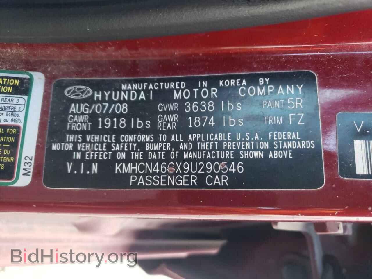2009 HYUNDAI ACCENT - VIN: KMHCN46CX9U290546 - Фото 10